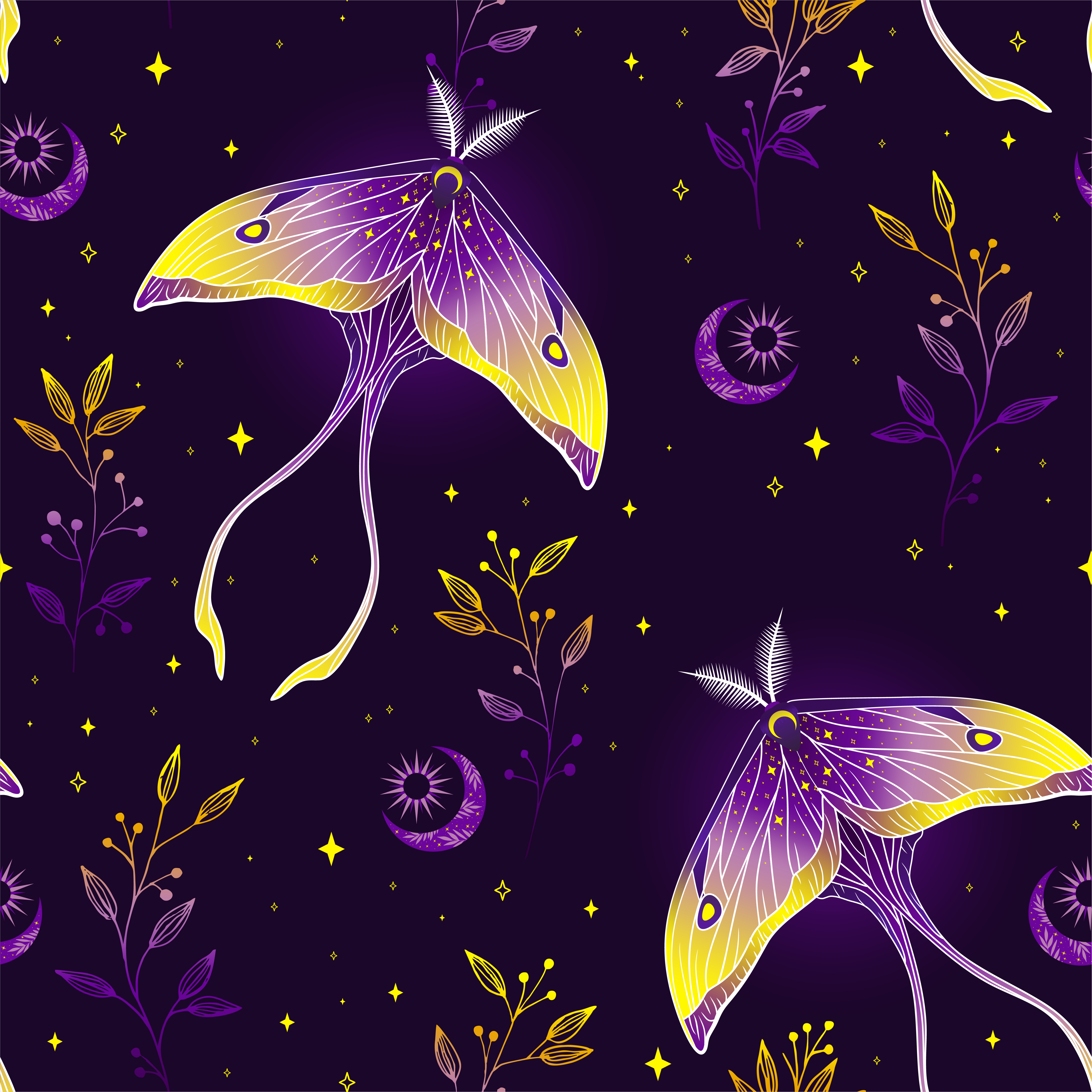 Purple Luna Moth Skirt