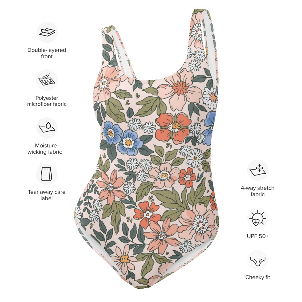 floral one piece swimsuit