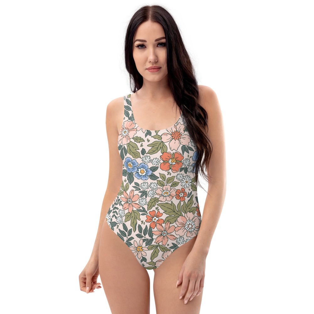 floral one piece swimsuit