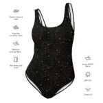 starry night sky space stars celestial one piece swimsuit