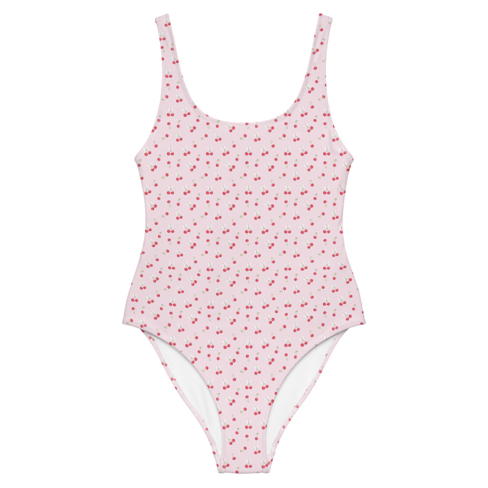 Vintage Cherries Retro One-Piece Swimsuit