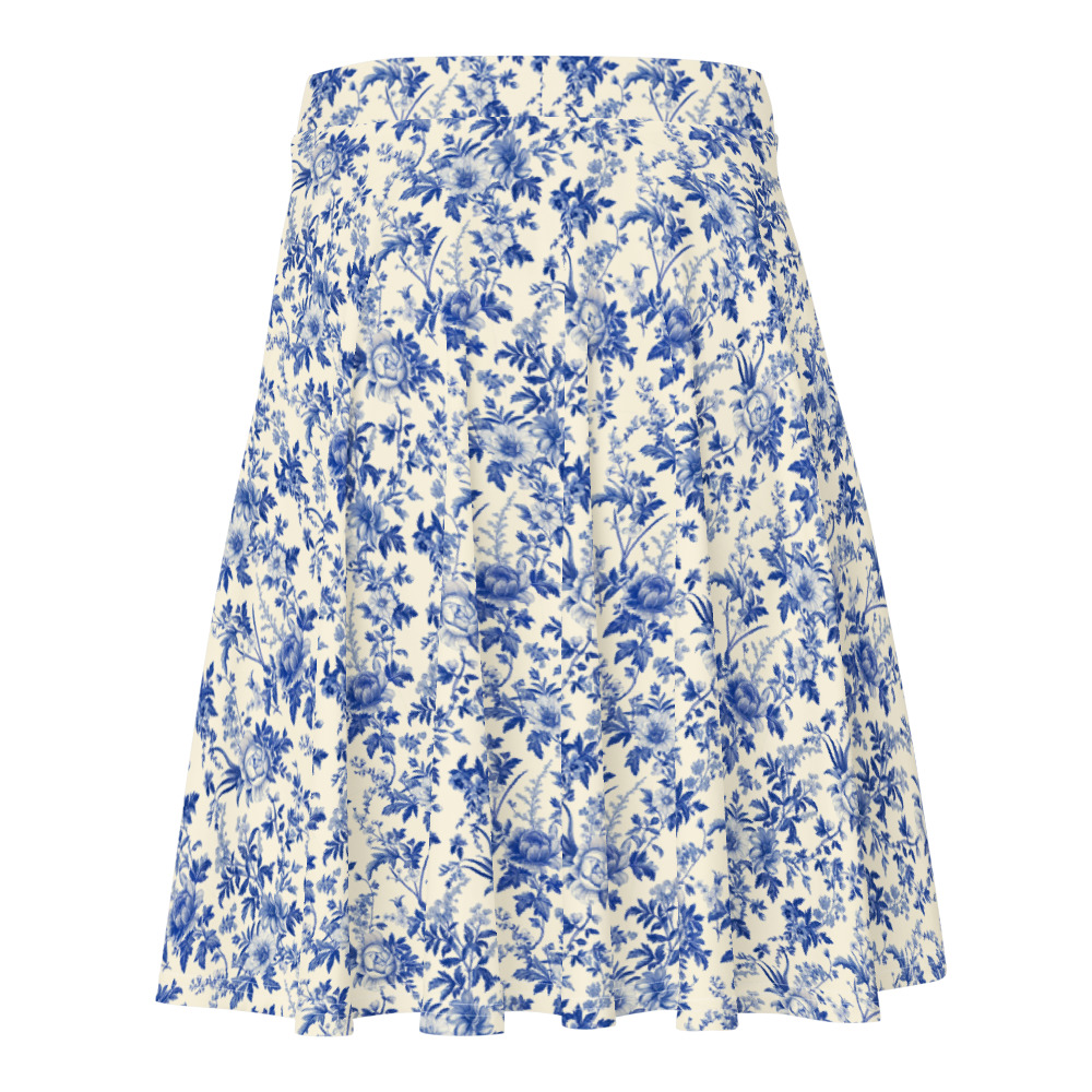 Floral Blue Mini Skirt