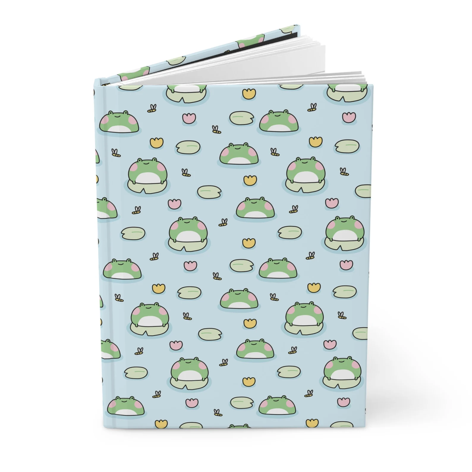 kawaii stationary, cute frog journal, notebook, diary