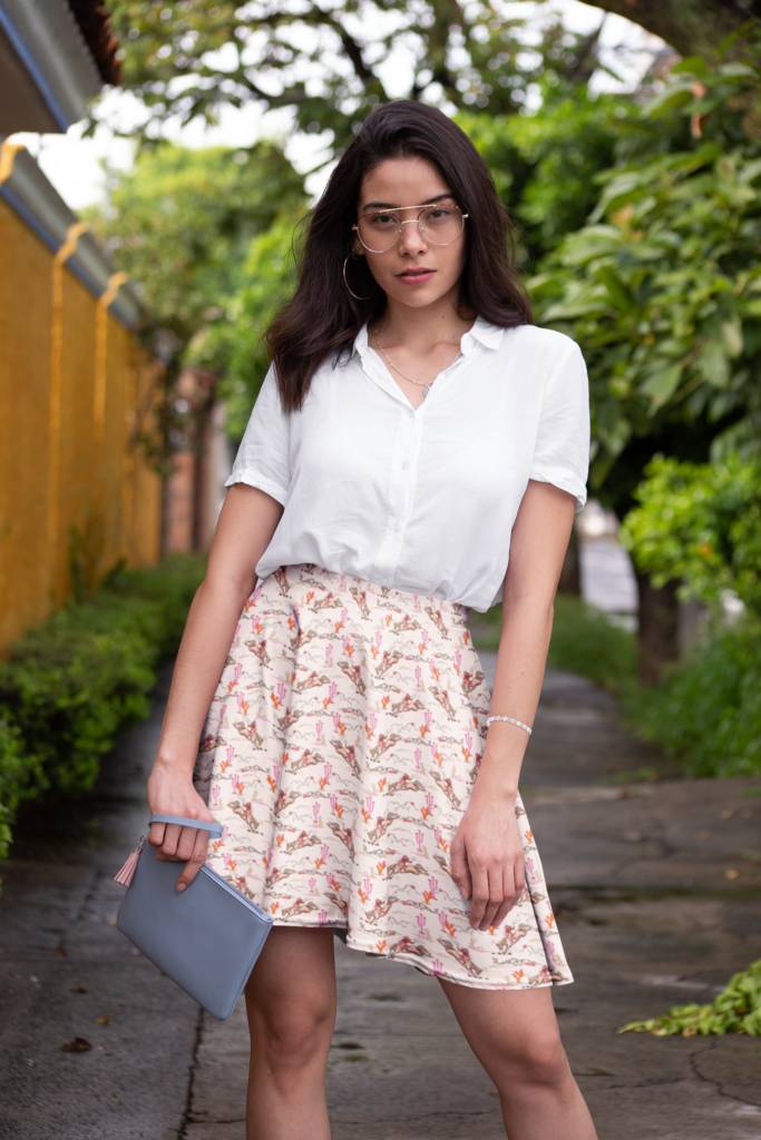 Yee-haw! This pink cowgirl mini skirt will leave you thriving in the desert and cactus with your wild horse. Design is available in both petite and plus size women's clothing.