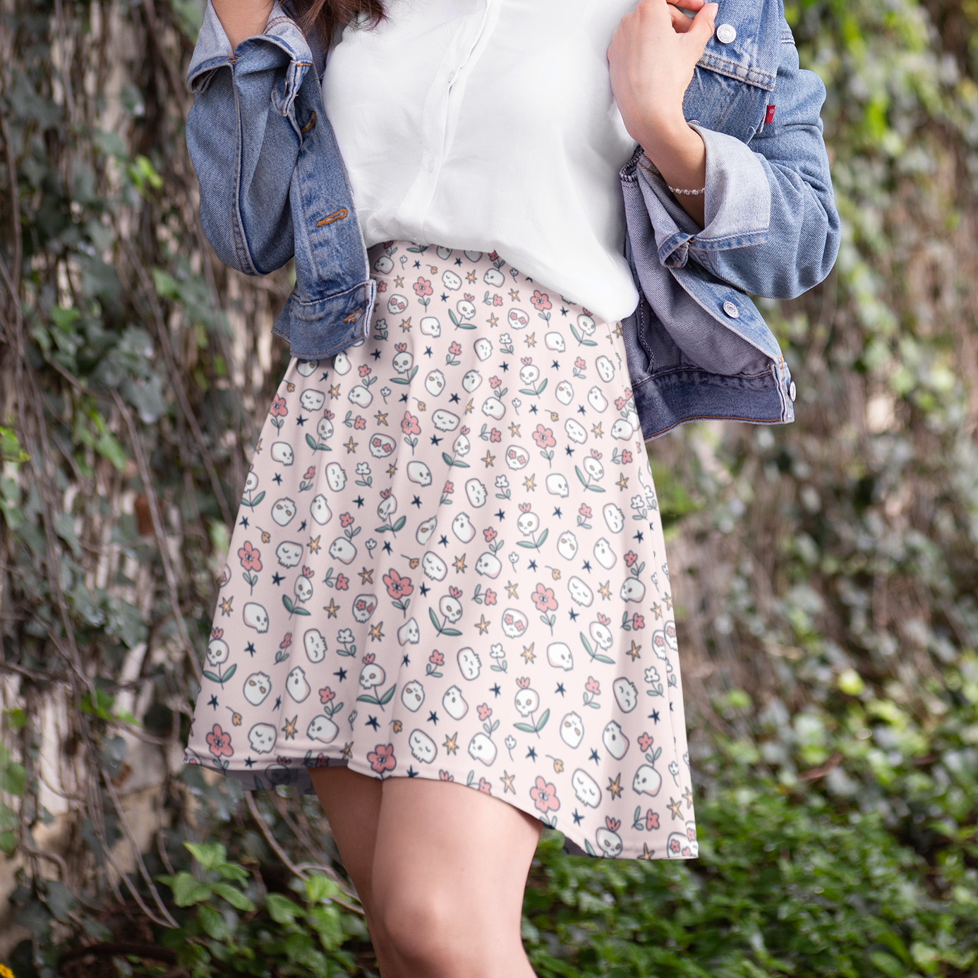 Pink Halloween Mini Skirt