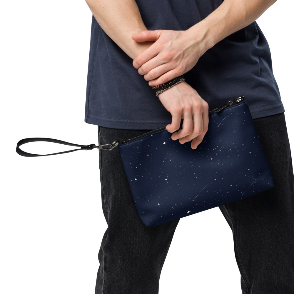 Celestial Crossbody Bag, Starry Night Purse with Shooting Stars, Dark Navy, Outer Space, Bags for Women