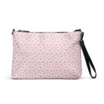 Vintage and retro inspired red cherry pink purse. Vegan faux leather crossbody bags for travel for women, girls, teens.