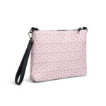 Vintage and retro inspired red cherry pink purse. Vegan faux leather crossbody bags for travel for women, girls, teens.