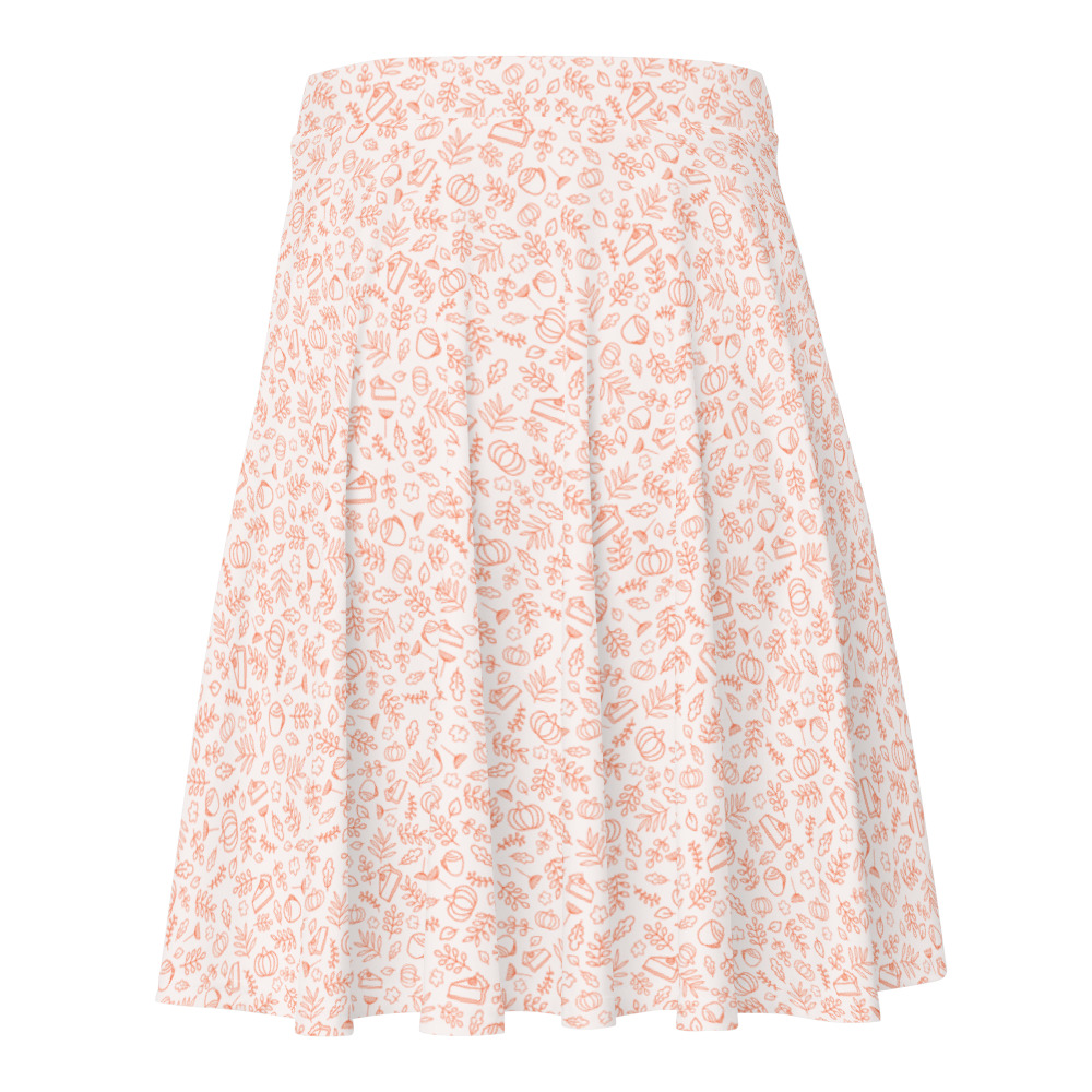 Orange and white Thanksgiving skirt, mini skirts for fall and Autumn