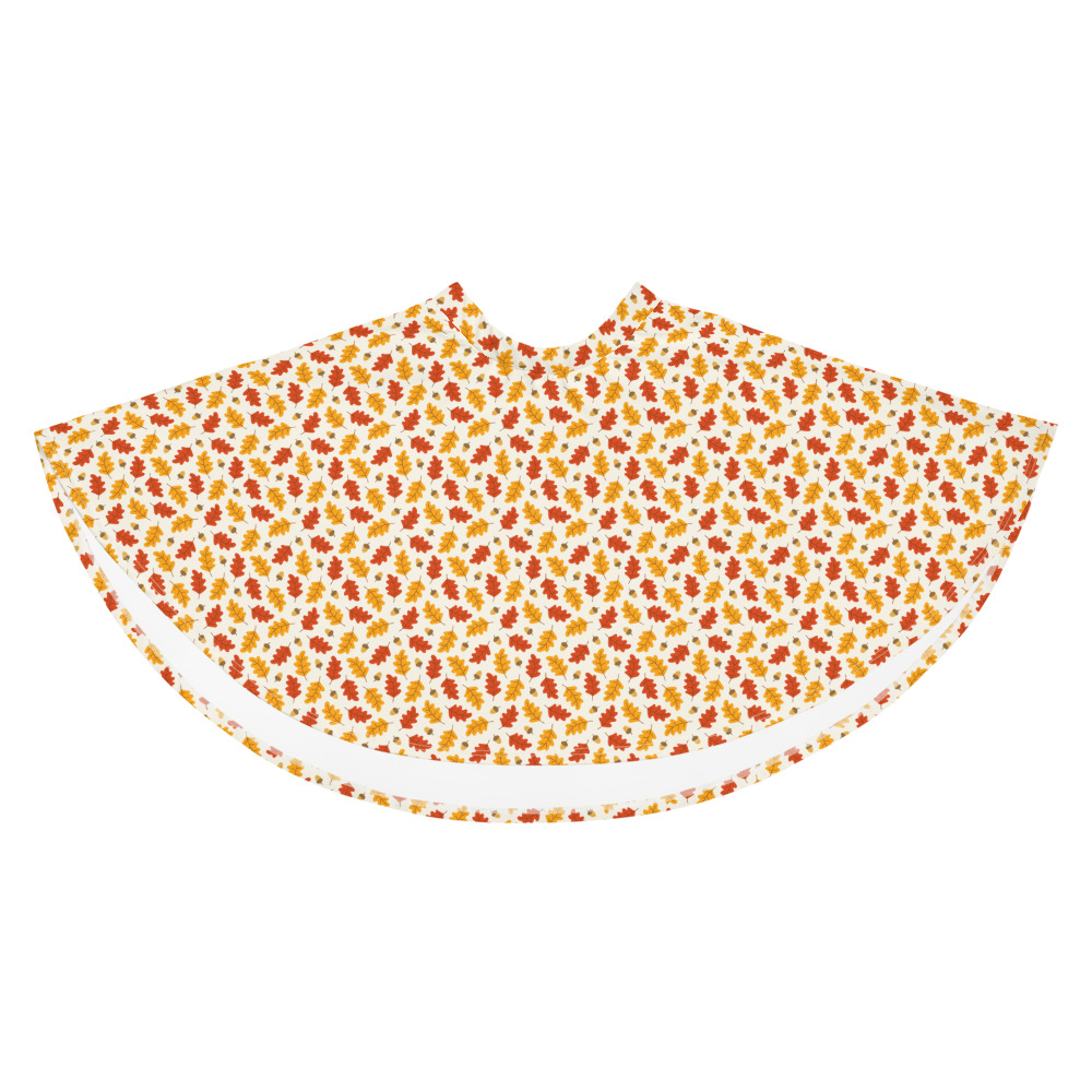 Orange and white Thanksgiving skirt, mini skirts for fall and Autumn, falling leaves