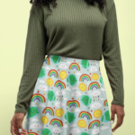 Rainbow Earth Day skirt