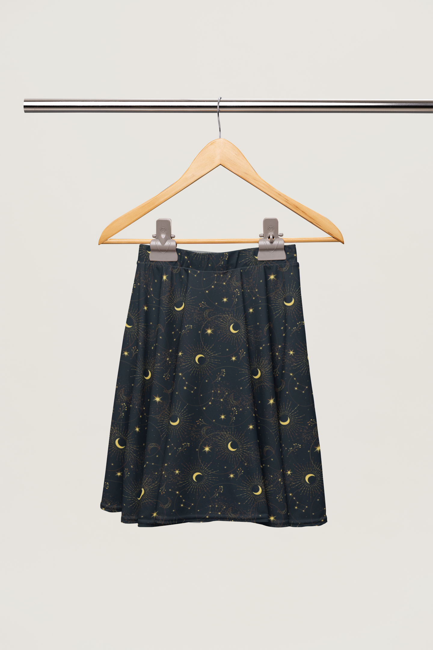 gold constellation starry cottagecore moon skirt