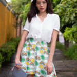 Rainbow Earth Day skirt