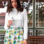 Rainbow Earth Day skirt