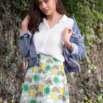 Rainbow Earth Day skirt