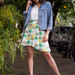 Rainbow Earth Day skirt