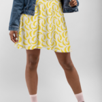 yellow banana skirt, retro and vintage inspired tropical fruit skirt