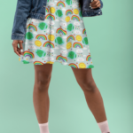 Rainbow Earth Day skirt