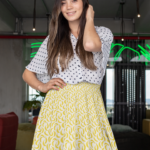 yellow banana skirt, retro and vintage inspired tropical fruit skirt