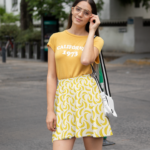 yellow banana skirt, retro and vintage inspired tropical fruit skirt