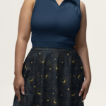 gold constellation starry cottagecore moon skirt