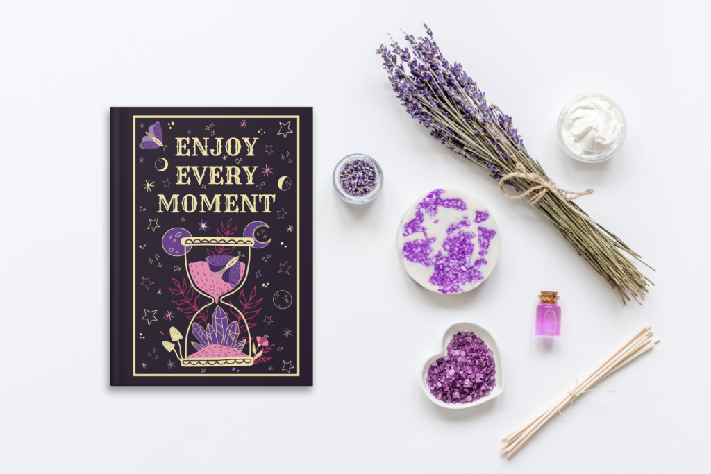 Enjoy Every Moment gratitude journal, witchy gifts, mental health, self care diary